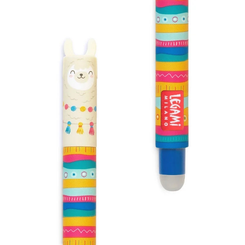 Legami Llama Erasable Gel Pen with Blue Ink - Anilas UK