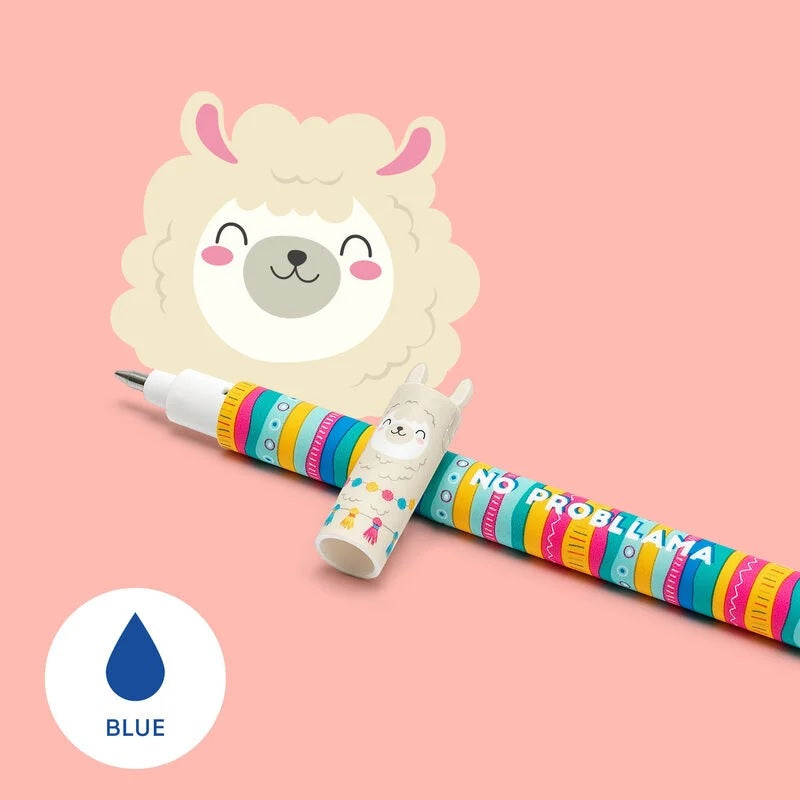 Legami Llama Erasable Gel Pen with Blue Ink - Anilas UK