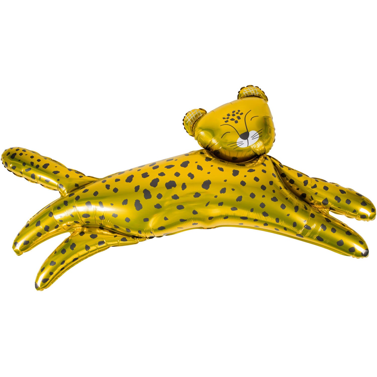 Leopard Shaped Foil Balloon 124 x 63 cm for zoo-themed parties 