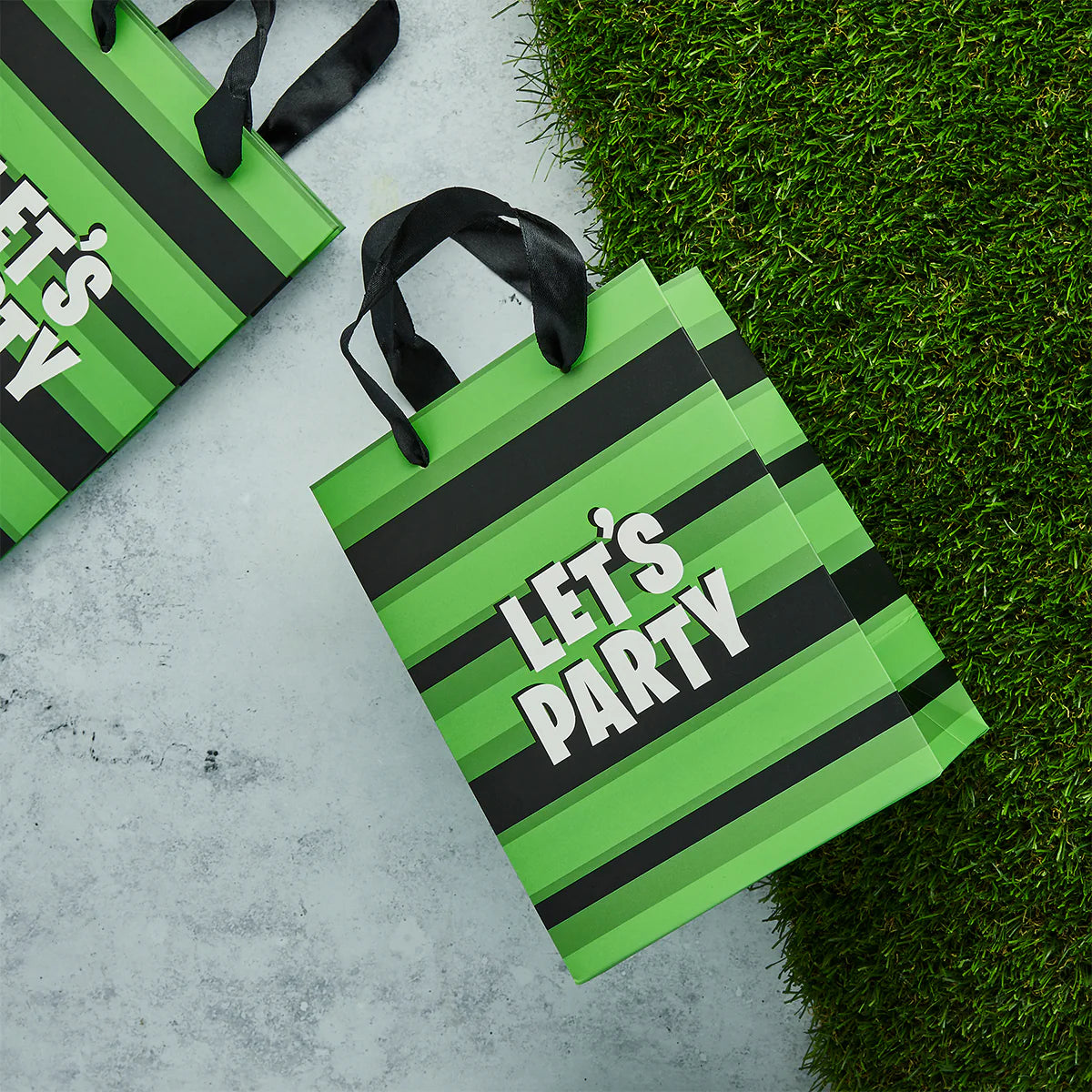 Striped Let's Play Party Bags (Pack of 5) - Anilas UK