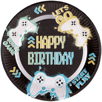 
              Level Up Gaming Paper Plates, 23 cm, 8 Multicolour Plates for Kids’ Parties
            