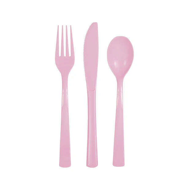 18pc Assorted Lovely Pink Cutlery - Anilas UK
