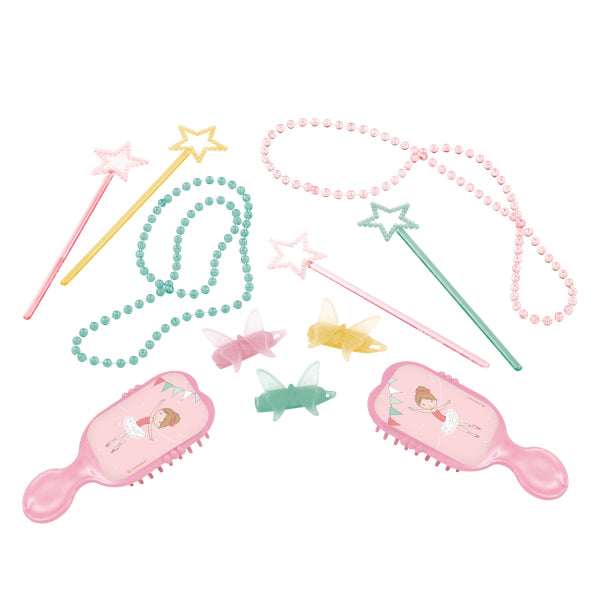 Little Dancer Favour Pack – 24 pieces: hairbrushes, necklaces, bracelets and wands