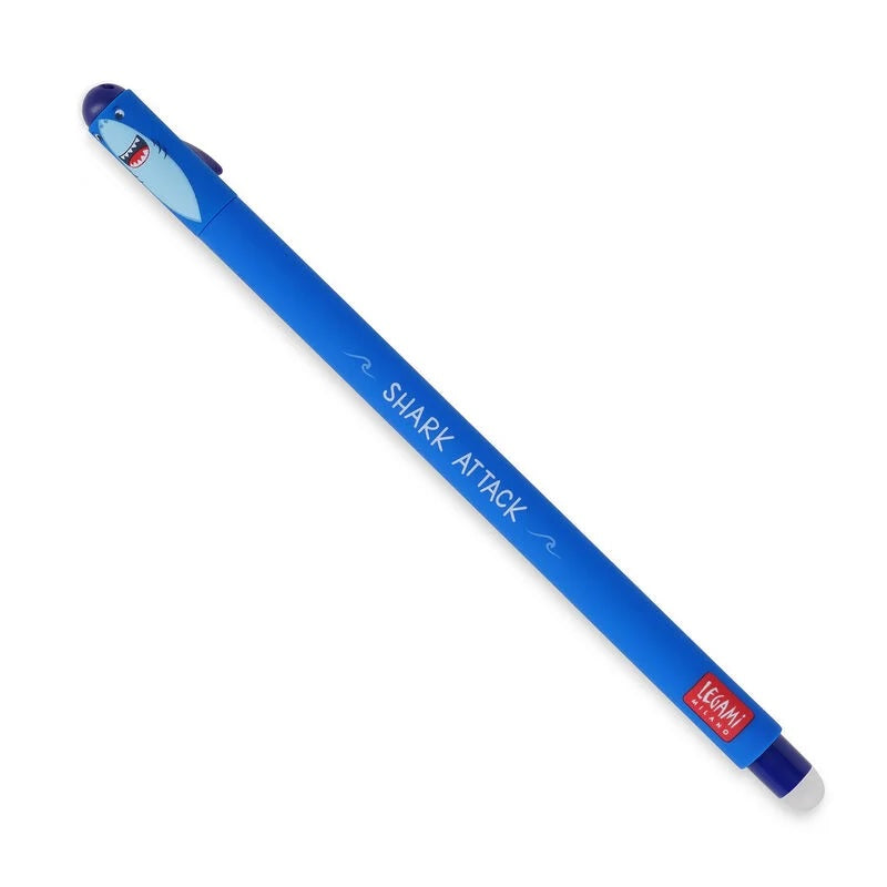 Legami Shark Erasable Gel Pen with Blue Ink - Anilas UK