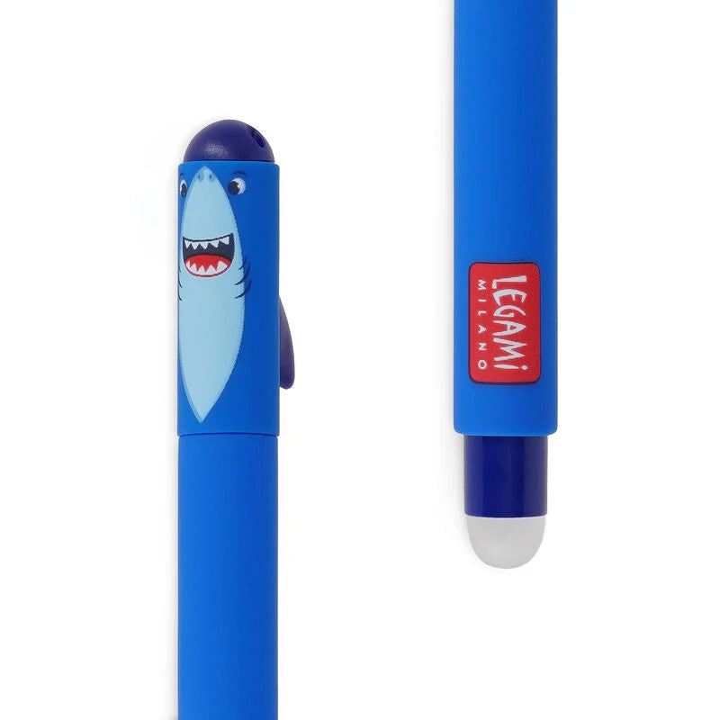 Legami Shark Erasable Gel Pen with Blue Ink - Anilas UK