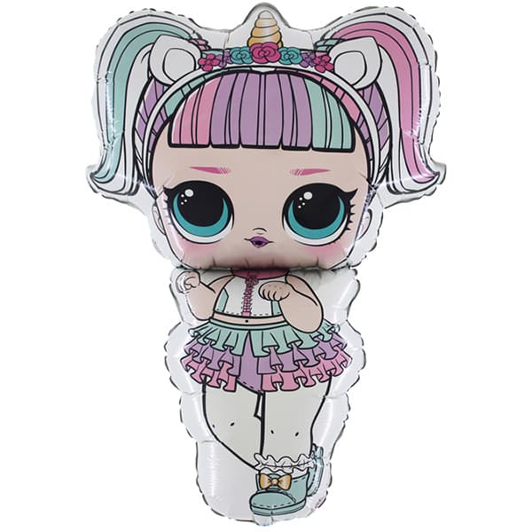 LOL Surprise Unicorn Shaped Supersized Foil Balloon - 34 inches