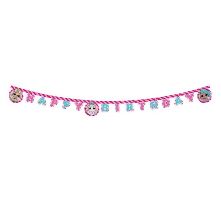 L.O.L. Surprise "Happy Birthday" Die-Cut Paper Banner - Anilas UK
