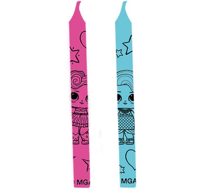 L.O.L. Surprise Birthday Cake Candles & Holders (Pack of 12) - Anilas UK