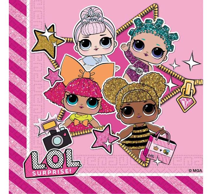 L.O.L. Surprise Napkins (Pack of 20) - Anilas UK