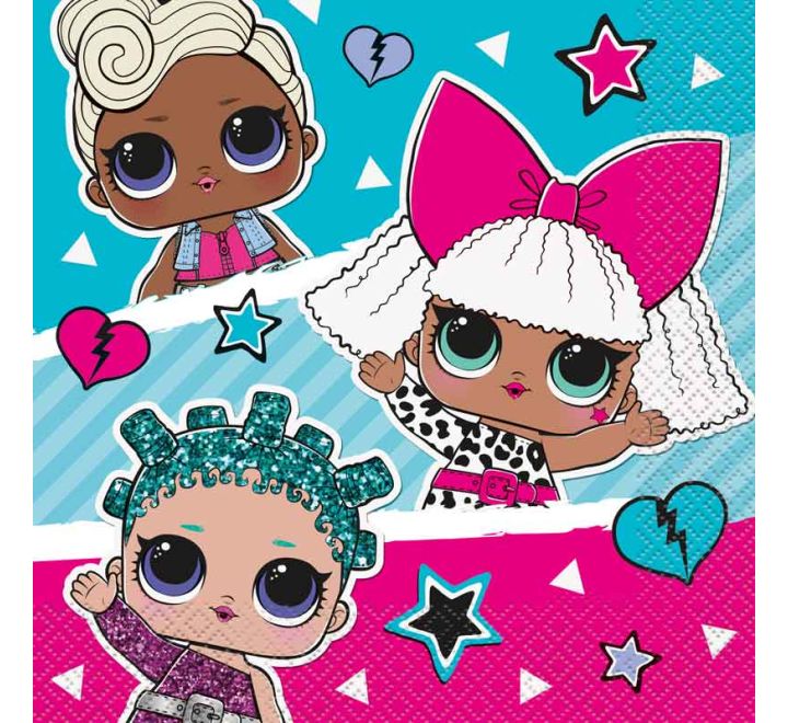 L.O.L. Surprise Napkins (Pack of 16) - Anilas UK