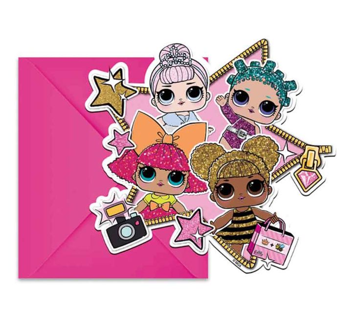 L.O.L. Surprise Party Invitations (Pack of 6) - Anilas UK