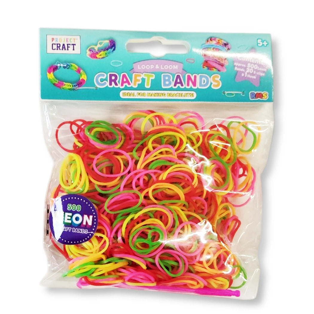Loop and Loom Bracelet Kit, Neon Design, Fun for Kids 6+