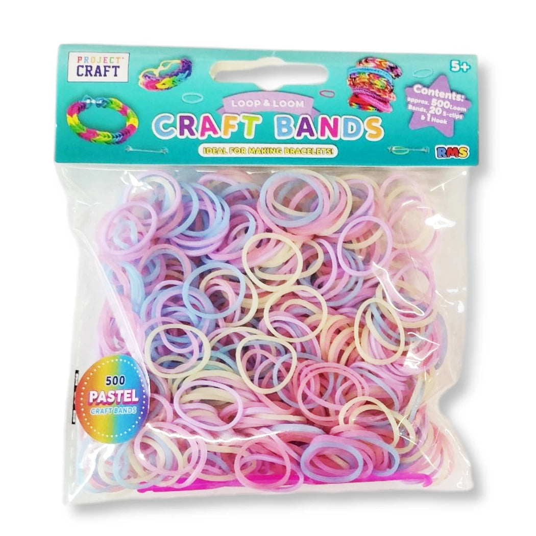 Loop and Loom Bracelet Kit, Pastel Design, Kids’ Craft Set