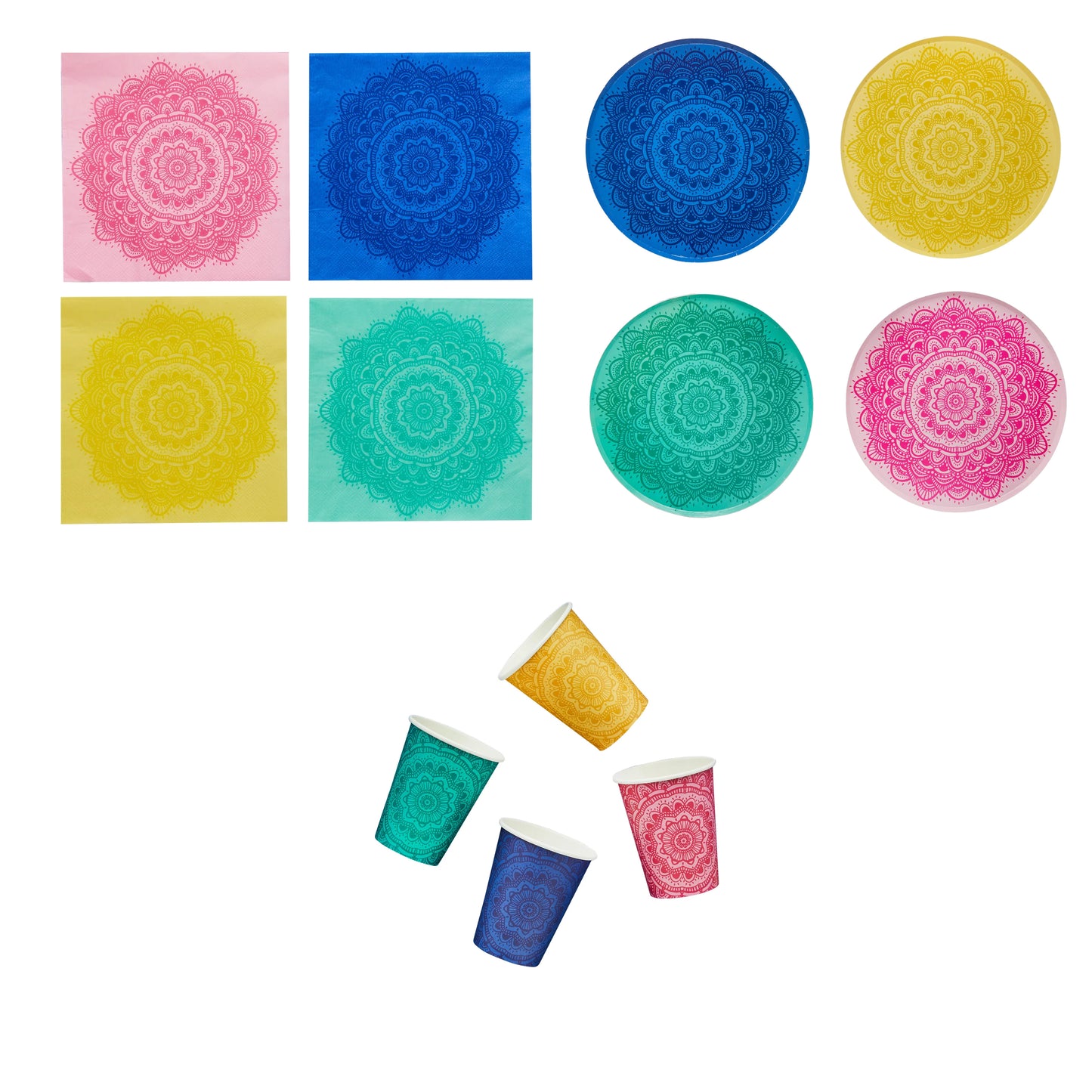Anila's Mandala Party Pack for 16 people - Anilas UK