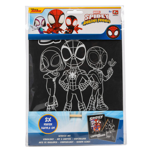 Marvel Spidey Scratch Art front view