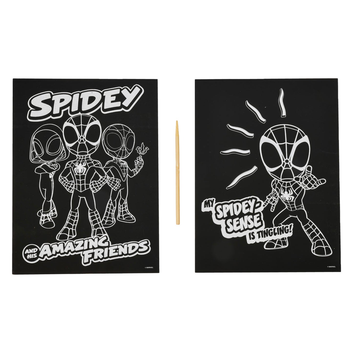 Marvel Spidey Scratch Art with tool