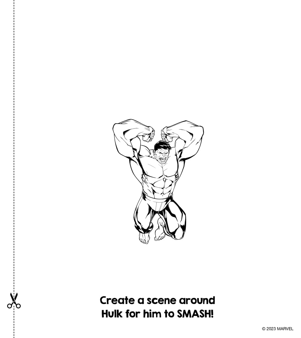 Marvel: Super Hero Finger Painting Book page with vibrant finger painting designs for children 3+
