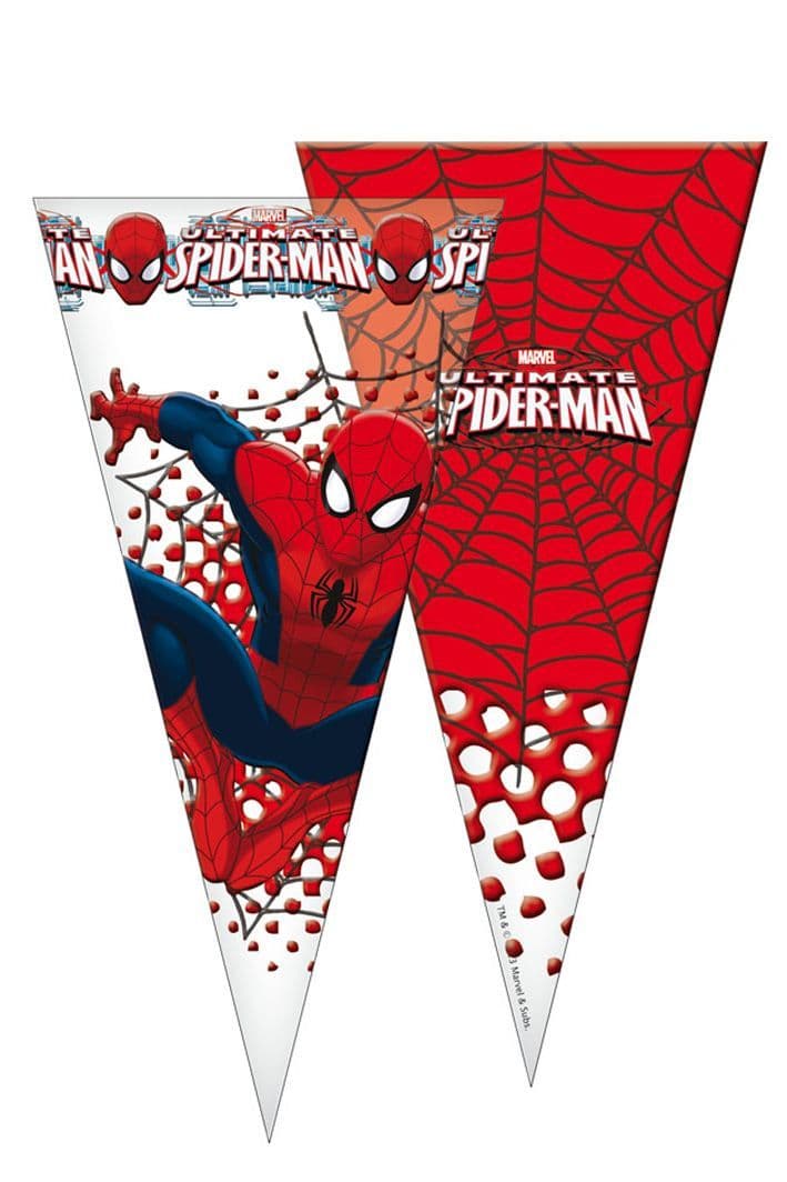 Marvel Ultimate Spiderman Party Sweet Cone Bags (pack of 10)