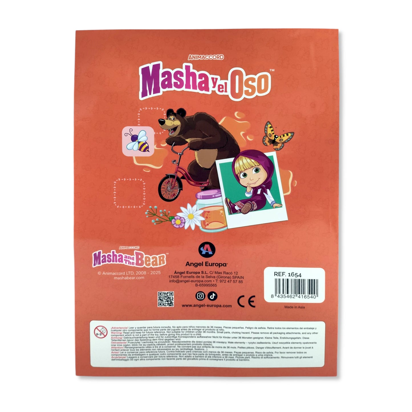 Masha and the Bear Colouring Book with Stickers & Pencils