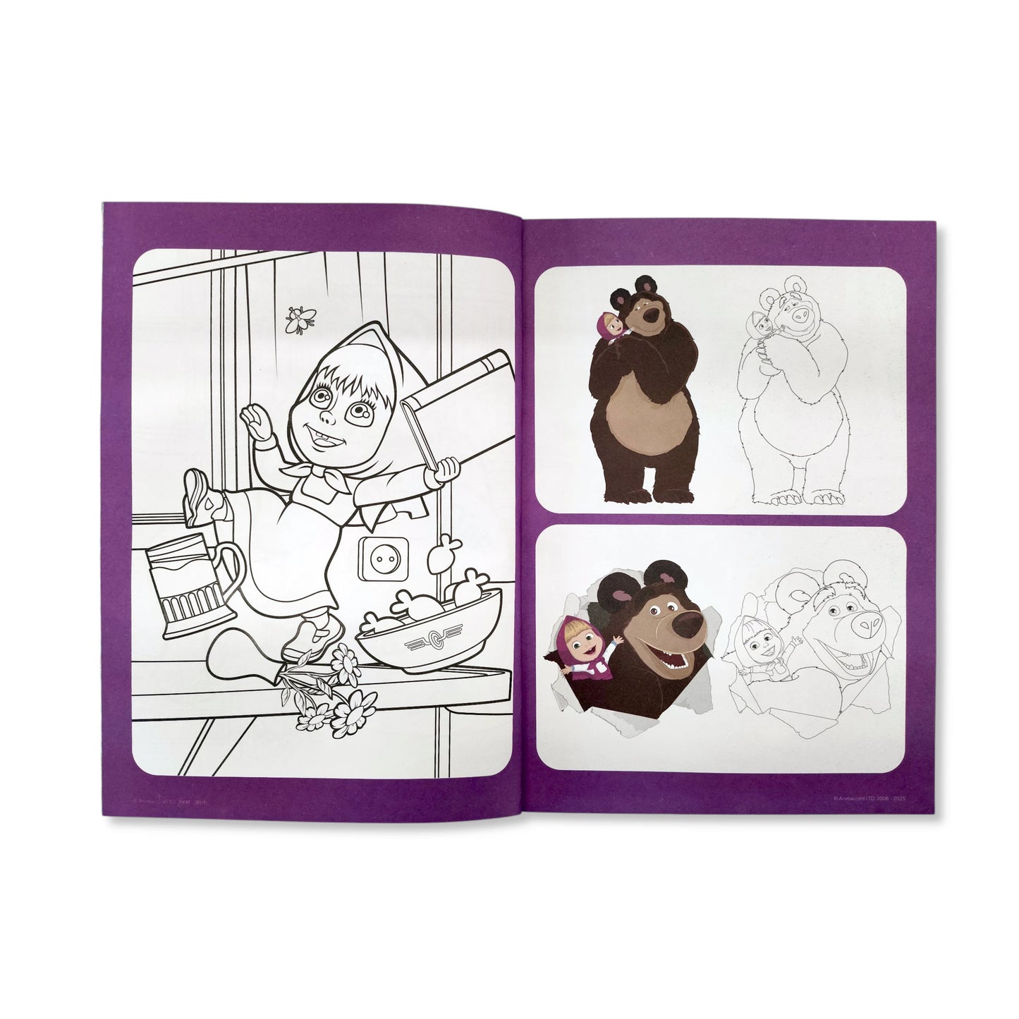 Masha and the Bear Colouring Book with Stickers & Pencils