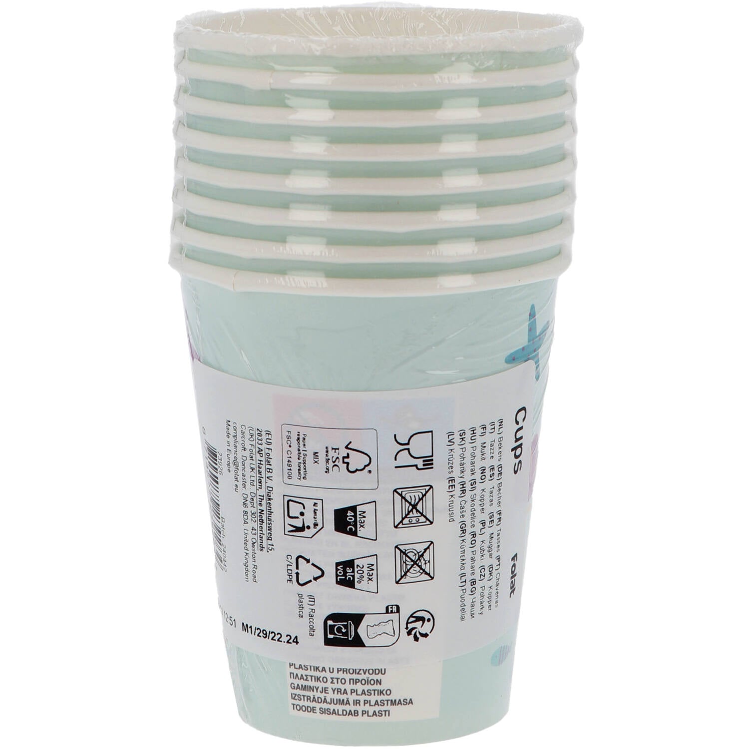 Mermaid Magic Paper Cups (Pack of 8) - Anilas UK