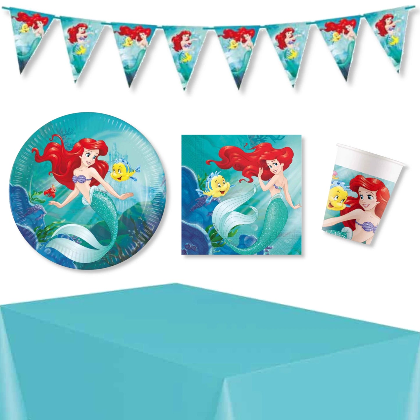 Anila's Little Mermaid Party Pack for 8 people - Anilas UK