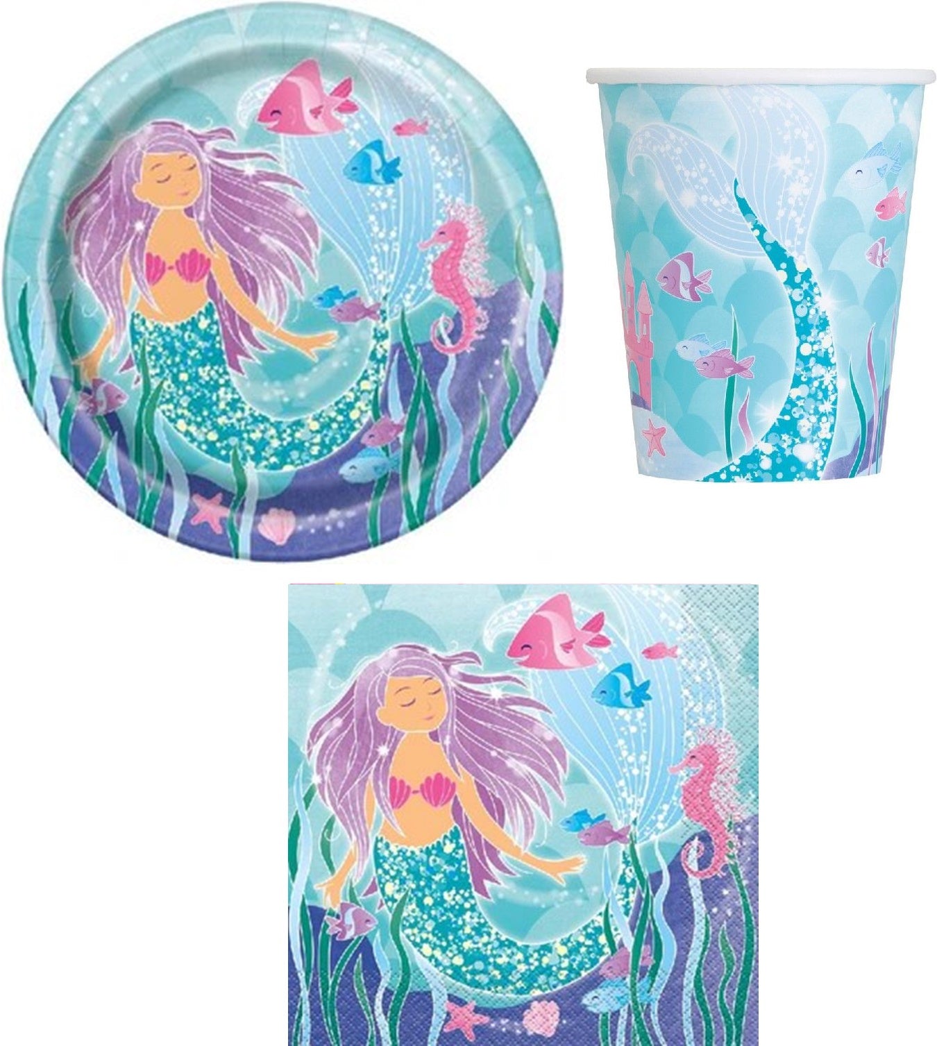 Anila's Mermaid Party Pack for 16 people - Anilas UK