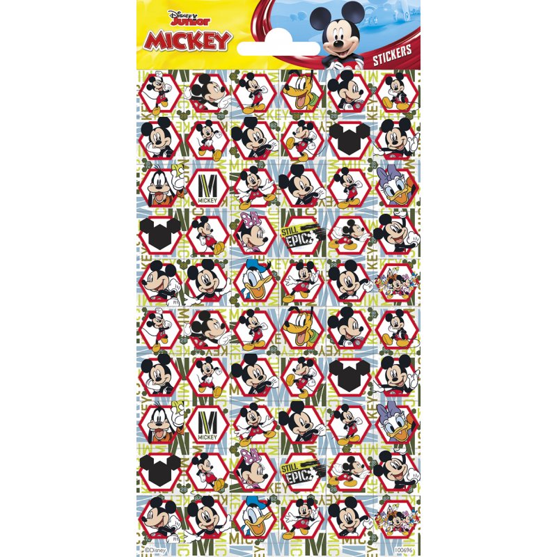 Mickey Mouse Mini Stickers Sheet 102 x 200mm with 60 Disney characters