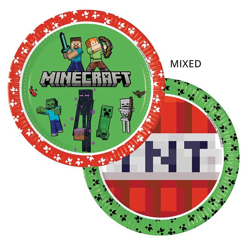 Minecraft Party Pack large plates for kids’ parties