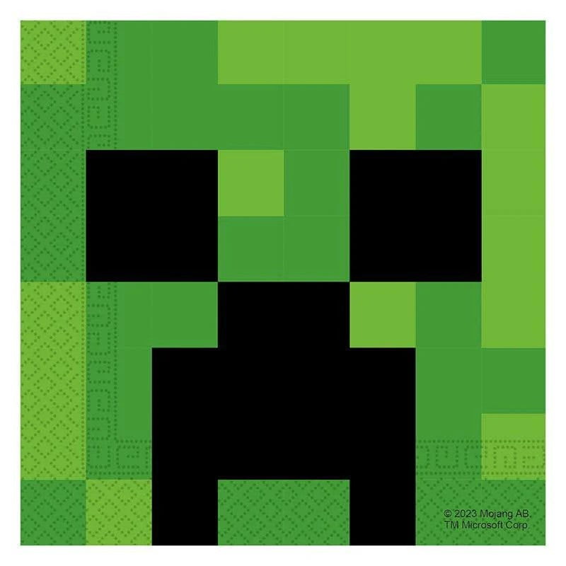 Minecraft Party Pack napkins with vibrant patterns