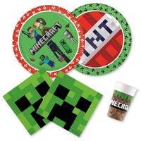 
              Minecraft Party Pack for 16 – Plates, Cups, Napkins - Anilas UK
            