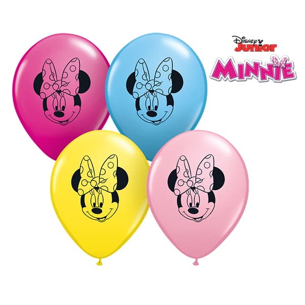 Disney Minnie Mouse Face Latex Balloons 5" 10pcs - Anilas UK
