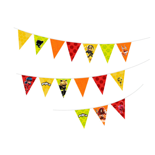 Miraculous Paper Pennant Banner 2m for Party Decor
