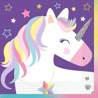 Complete Unicorn Themed Party Pack for 8 people Including Tableware and Favours - Anilas UK