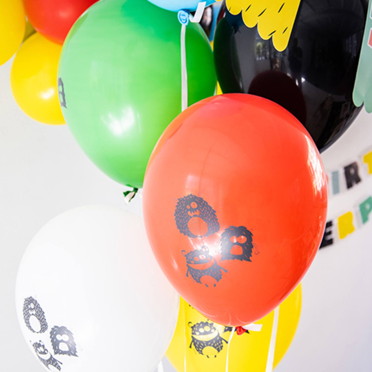 Monster Bash Latex Balloons 33 cm 6 Pack for kids’ monster parties