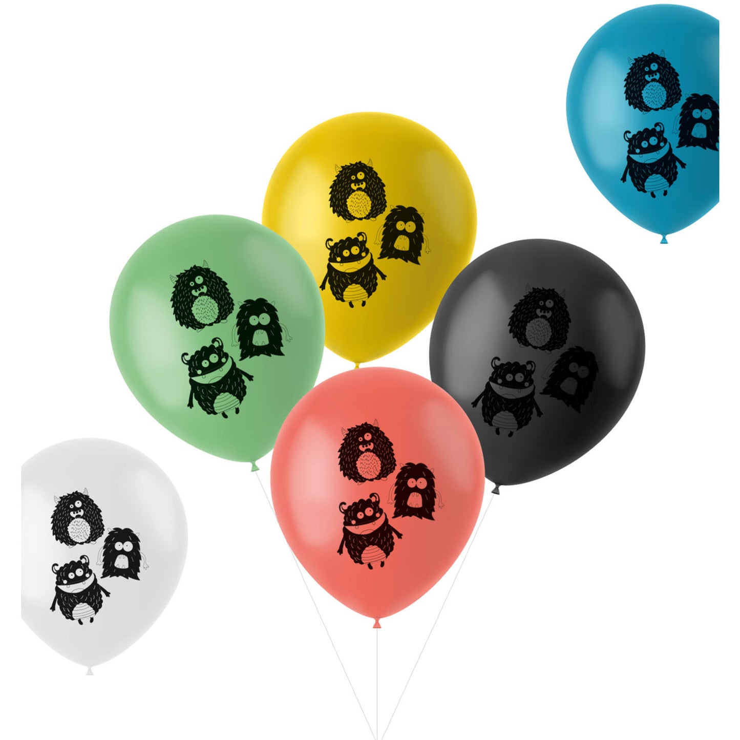 Monster Bash Latex Balloons 33 cm 6 Pack for kids’ monster parties