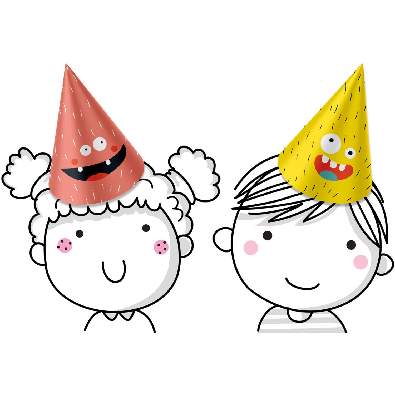Detailed View of Monster Bash Paper Hat with Ghoulish Pattern