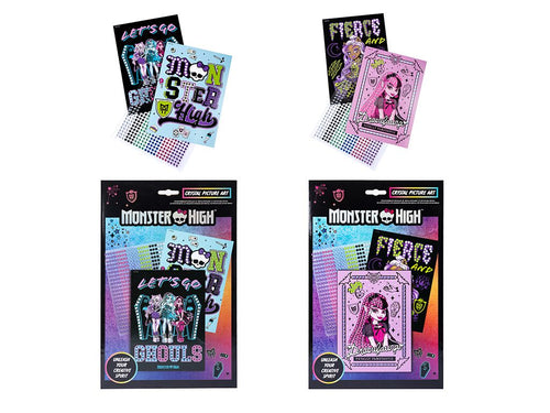 Monster High Crystal Picture Art Set with printed boards and gems