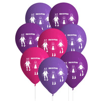 
              Monster High Latex Balloons Pack of 8 with vibrant designs in three colors for kids’ parties
            