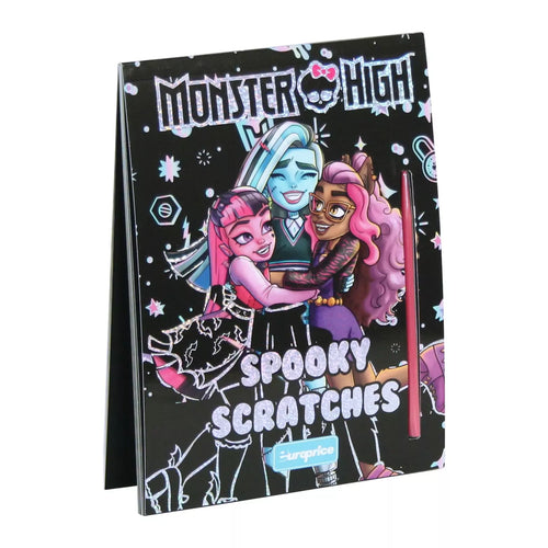 Monster High Spooky Scratches Scratch Art Book, 12 Pages for children’s crafting