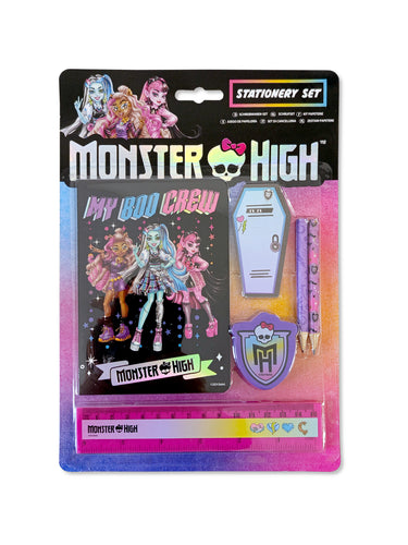 Monster High Stationery Set front view with character designs 