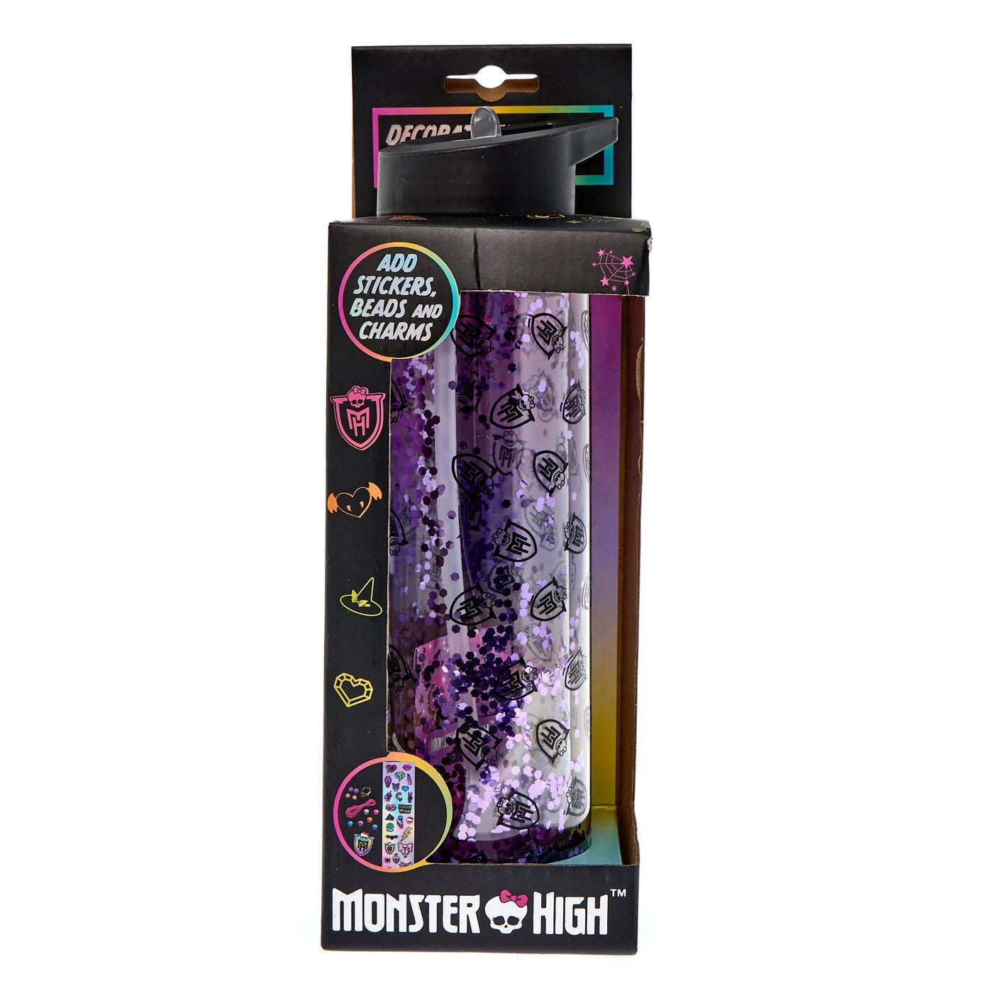 Front view of Monster High Decorate Your Own Water Bottle Set