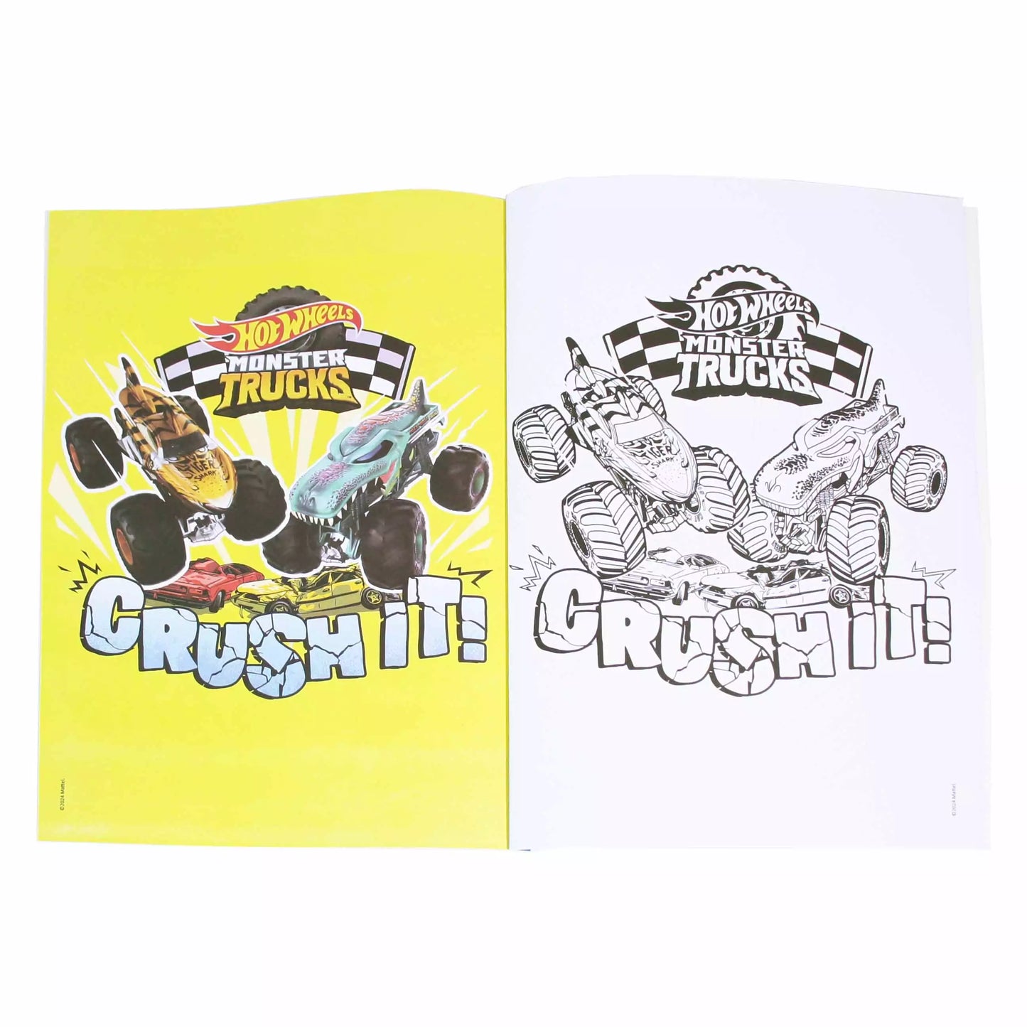 Monster Trucks Colouring Book 3 Pages Featuring Hot Wheels Monster Trucks