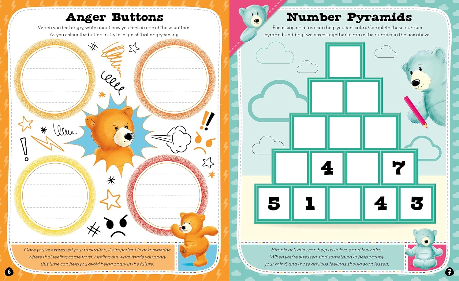 Mood Bears: Understanding Me Activity Book page with engaging emotion-focused activities for kids