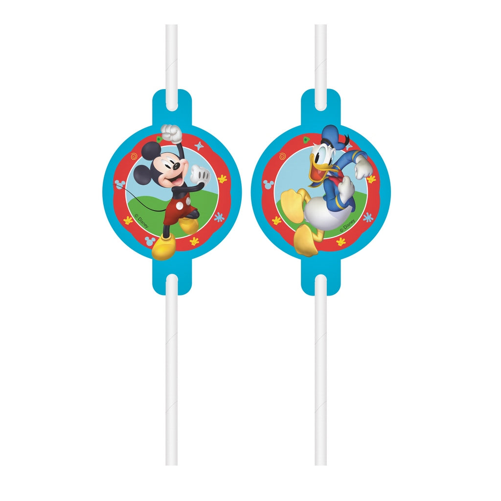 Mickey Rock the House Paper Straws (Pack of 4) - Anilas UK