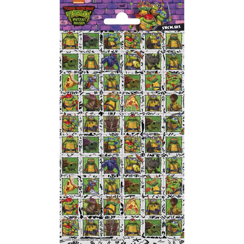 Mutant Ninja Turtles Mini Stickers Sheet 102 x 200mm with TMNT designs