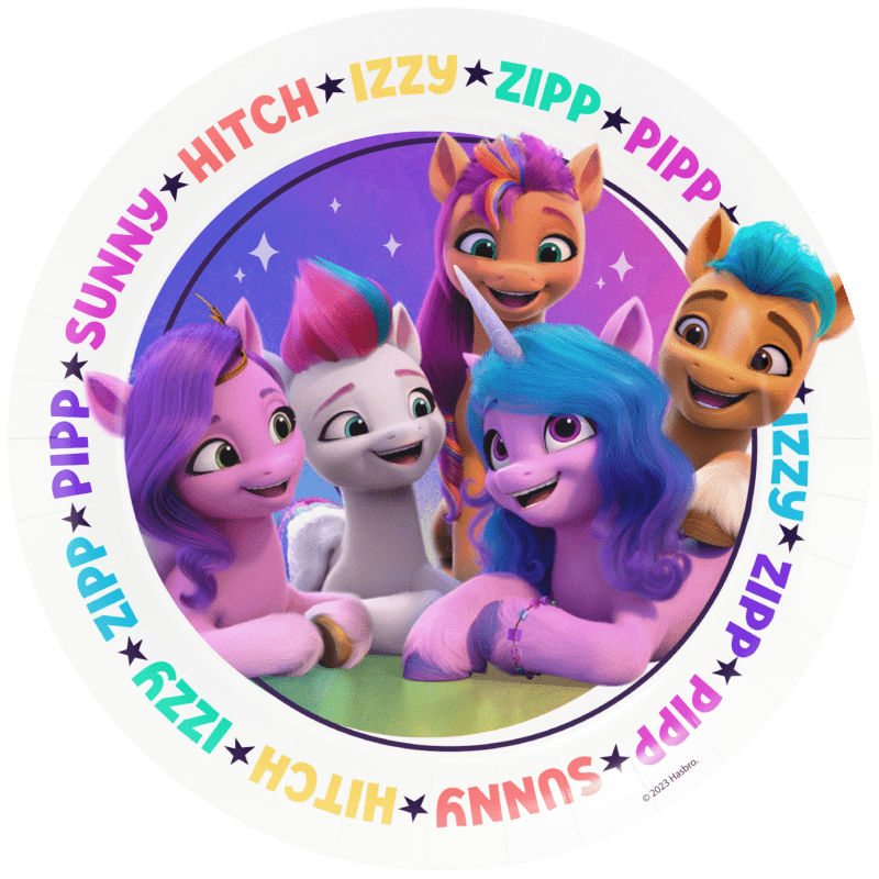My Little Pony Party Paper Plates - 18cm (Pack of 8) - Anilas UK