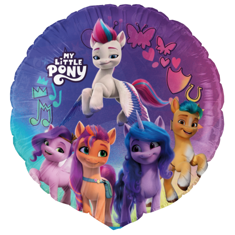 My Little Pony Party Foil Balloon 46cm with colourful pony designs