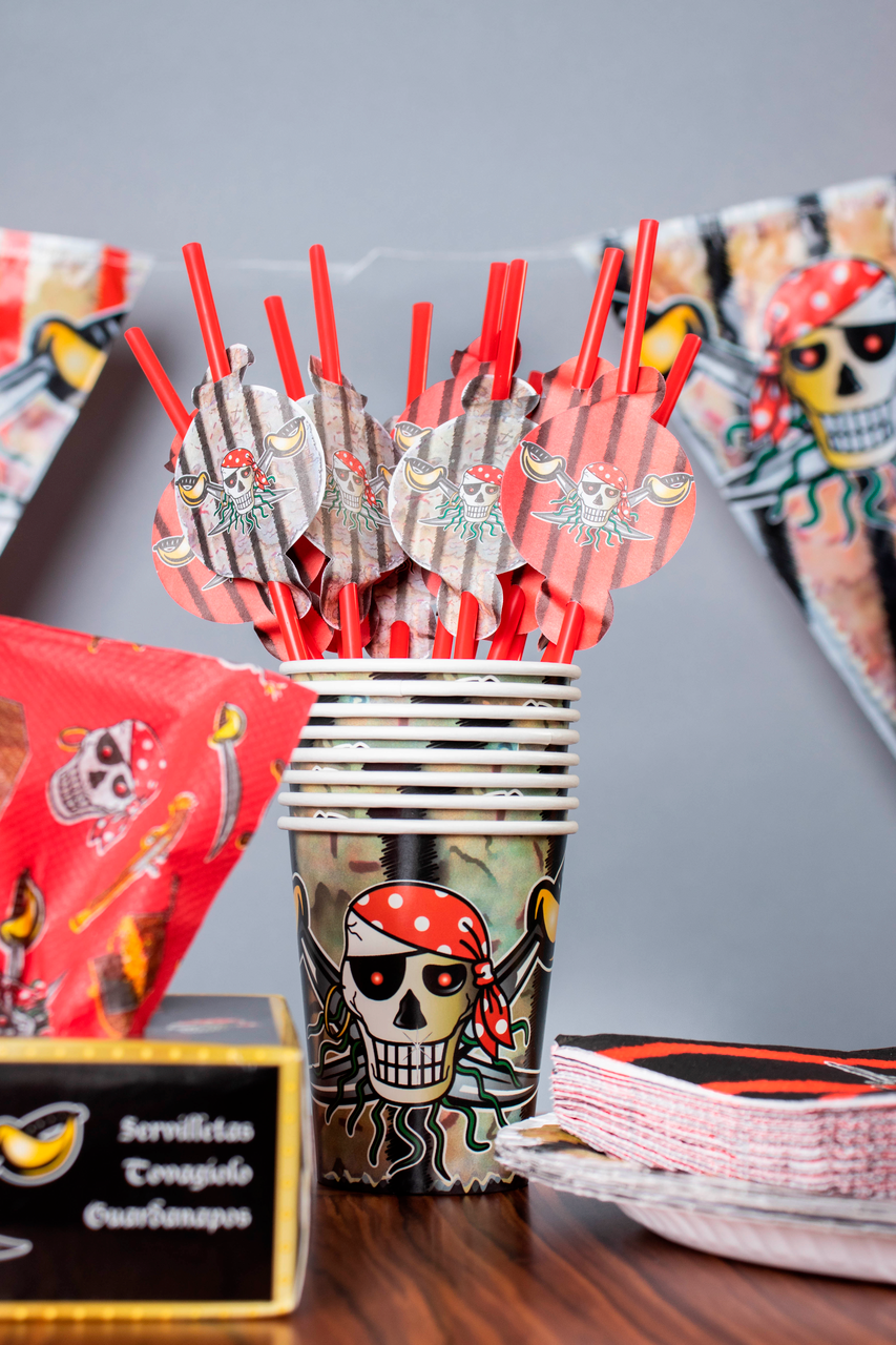 Pirate Party Paper Cups (Pack of 8) - Anilas UK