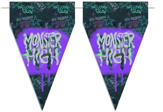 New Monster High Party Flag Bunting Banner - Anilas UK